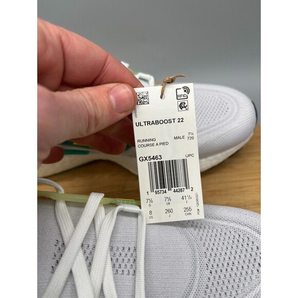 Adidas Shoes White UltraBoost 22 Running Sneakers Miami Dolphins GX5463 Mens 8 - Picture 11 of 13